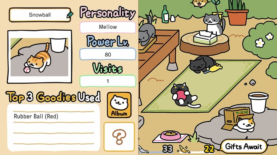 Neko Atsume 2 Gameplay Mechanics